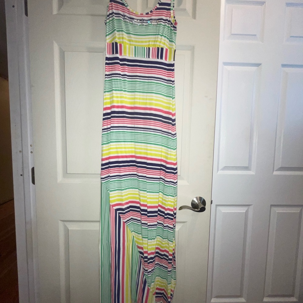 Colorful Striped Maxi Dress.. brand new